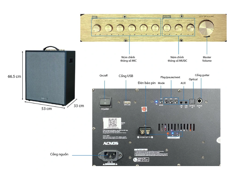 Thông số loa Acnos CS550SR