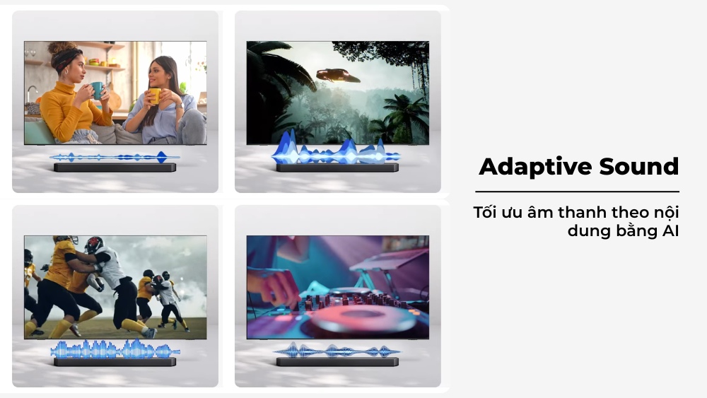 Công nghệ Adaptive Sound tối ưu âm thanh theo nội dung bằng AI